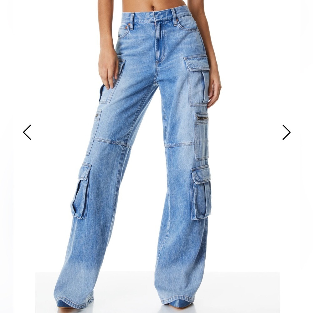 Alice + Olivia cay denim cargos